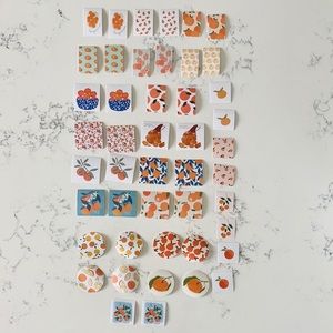 Mo Card 46 Tangerine 🍊 Pattern Stickers